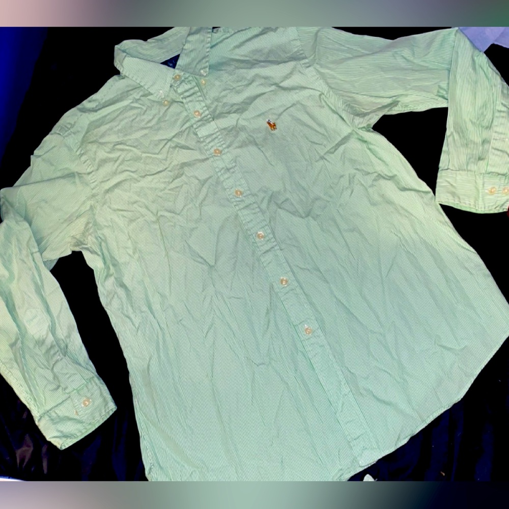 Mens 16 1/2” 32/33 Ralph Lauren Custom Fit Casual Button Down
